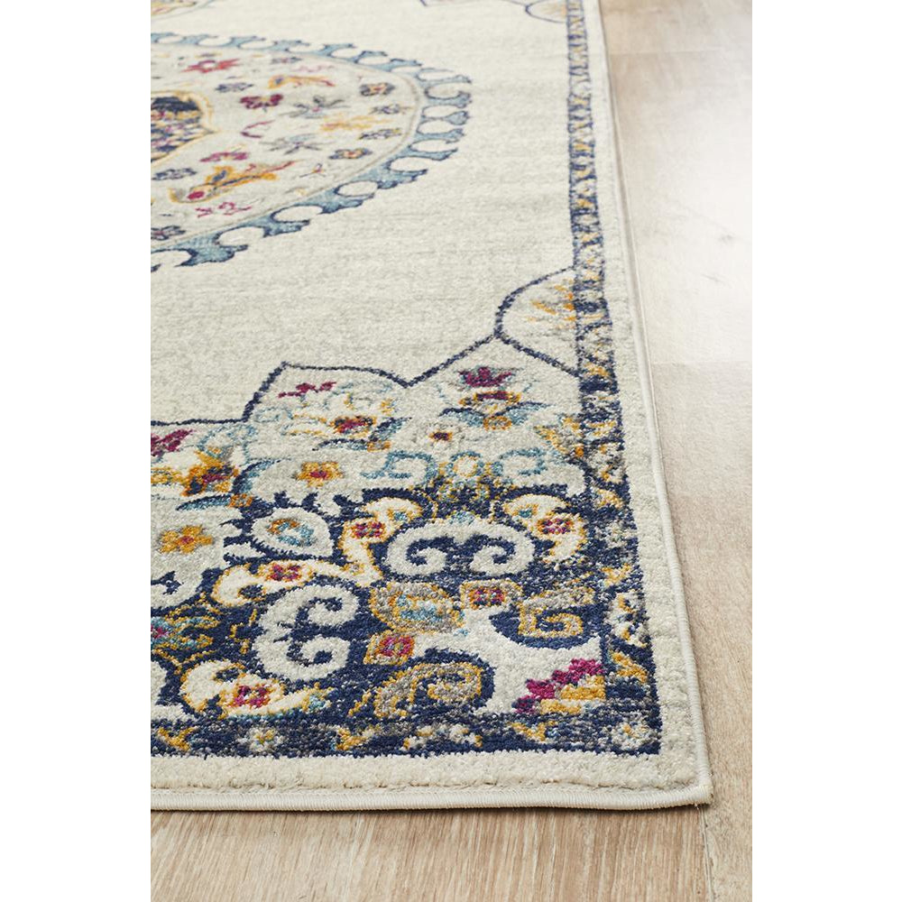 Selje 602 Cream Multi Coloured Transitional Bohemian Inspired Rug - Rug Of Beauty - 4