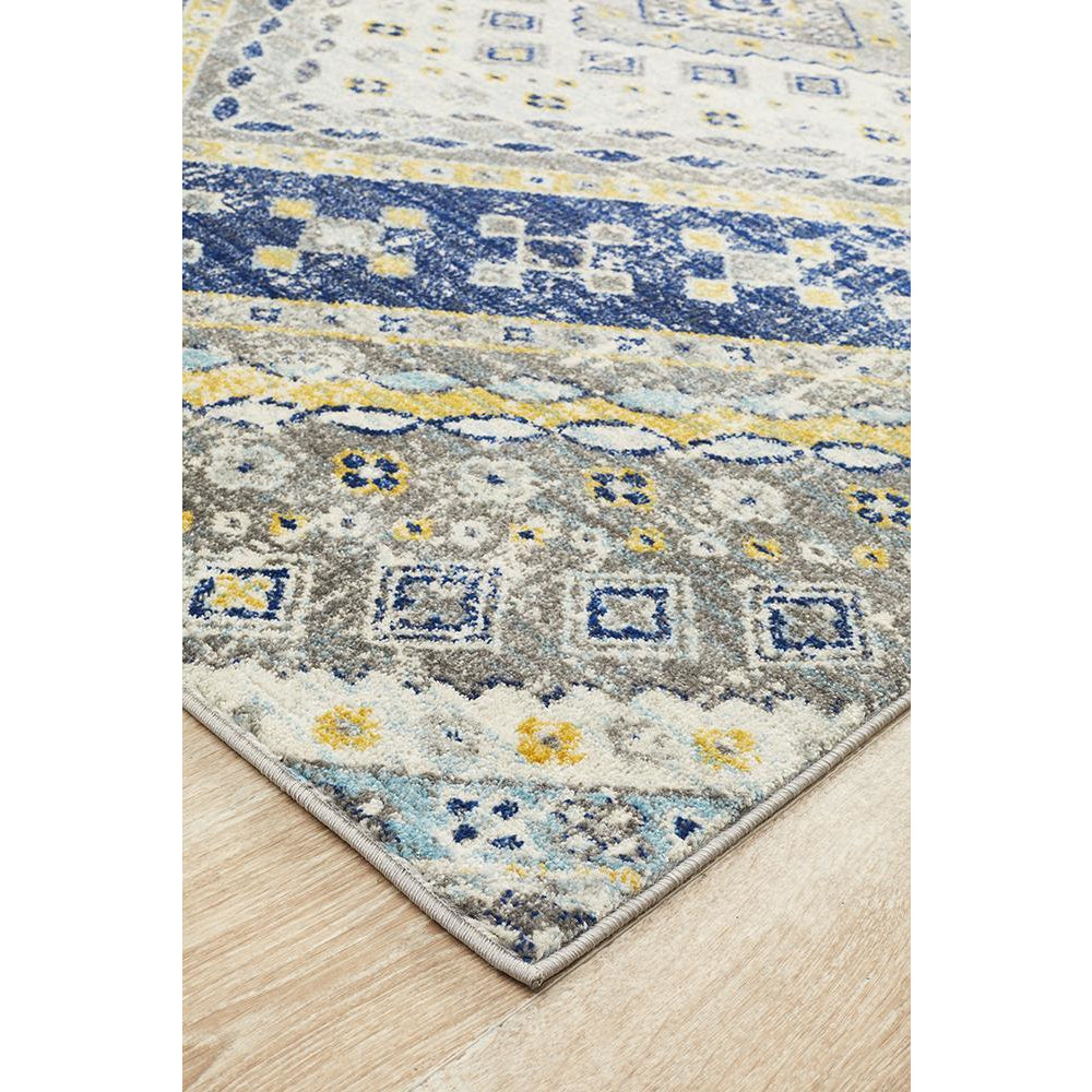 Selje 603 Navy Blue Transitional Bohemian Inspired Rug - Rugs Of Beauty - 2