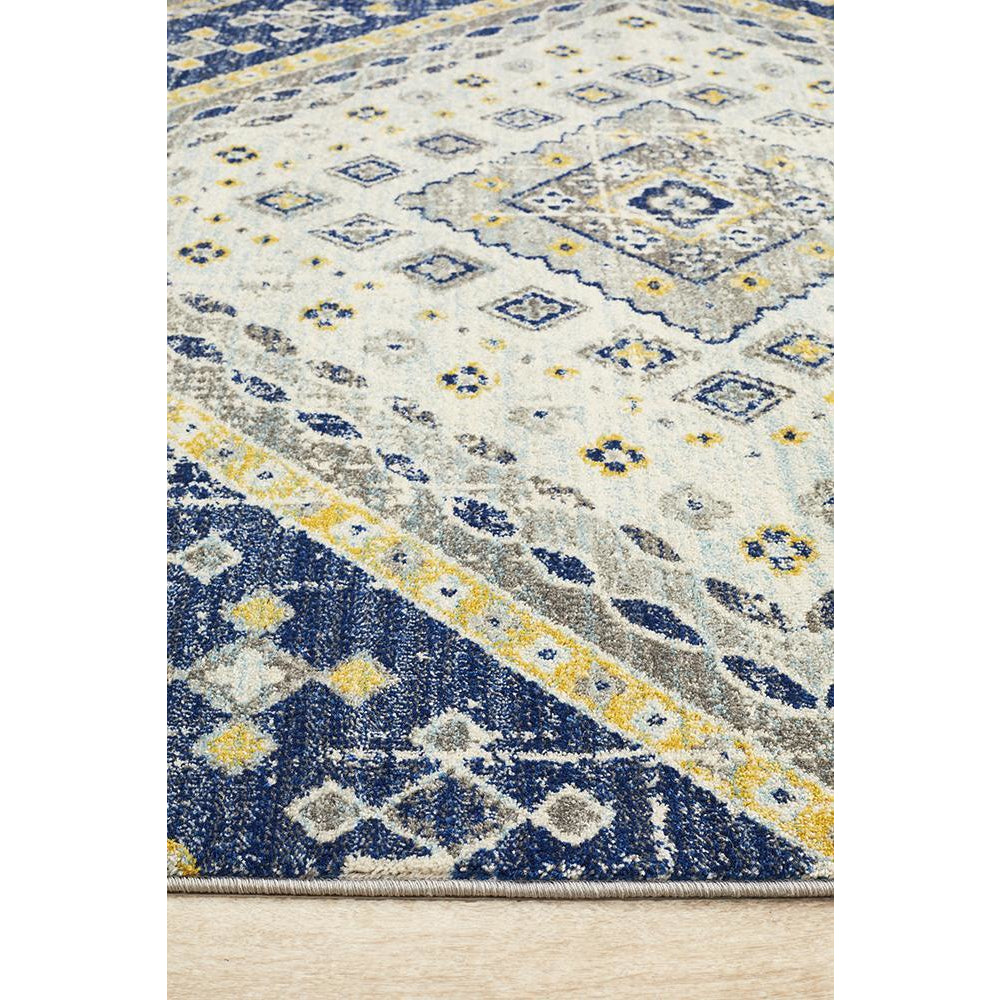 Selje 603 Navy Blue Transitional Bohemian Inspired Rug - Rugs Of Beauty - 4
