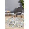 Selje 604 Blue Transitional Bohemian Inspired Round Rug - Rugs Of Beauty - 1