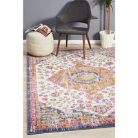 Selje 605 Rust Pink Beige Transitional Bohemian Inspired Rug - Rugs Of Beauty - 1