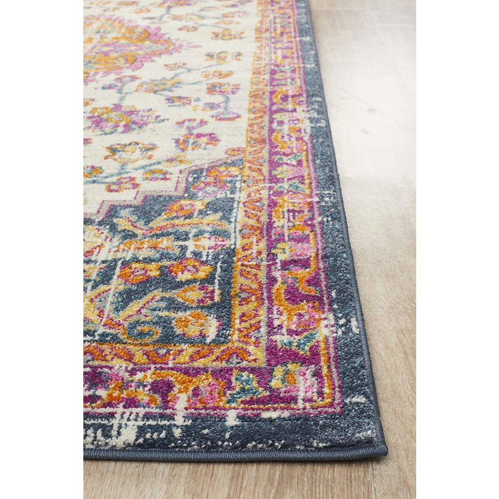 Selje 605 Rust Pink Beige Transitional Bohemian Inspired Rug - Rugs Of Beauty - 3