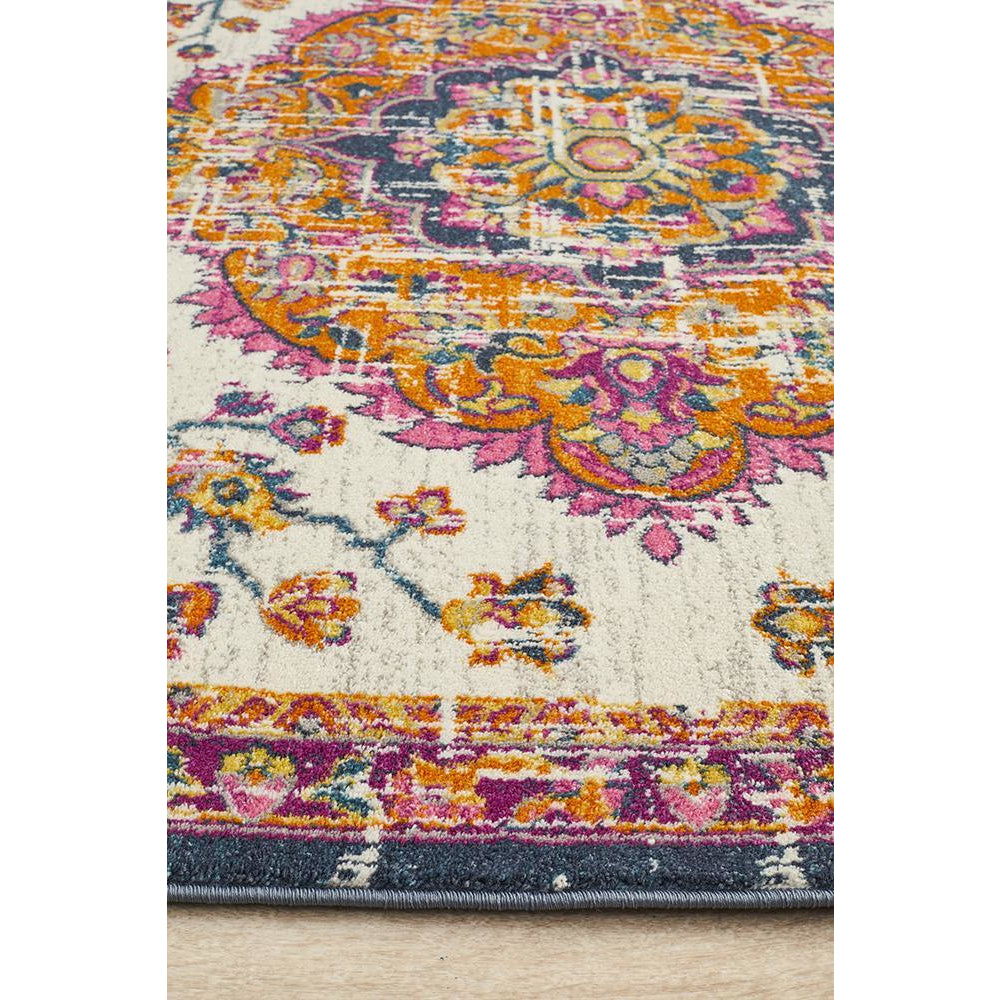 Selje 605 Rust Pink Beige Transitional Bohemian Inspired Rug - Rugs Of Beauty - 4
