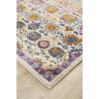 Selje 606 Pink Purple Multi Colour Transitional Bohemian Inspired Runner Rug - Rugs Of Beauty - 2