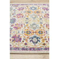Selje 606 Pink Purple Multi Colour Transitional Bohemian Inspired Runner Rug - Rugs Of Beauty - 4