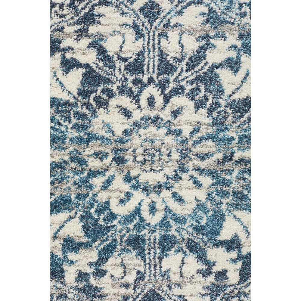 Selje 607 Blue Transitional Bohemian Inspired Round Rug - Rugs Of Beauty - 5