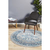 Selje 607 Blue Transitional Bohemian Inspired Round Rug - Rugs Of Beauty - 1