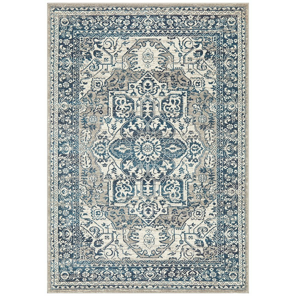 Selje 607 Blue Transitional Bohemian Inspired Rug - Rugs Of Beauty