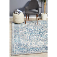 Selje 607 Blue Transitional Bohemian Inspired Rug - Rugs Of Beauty - 1