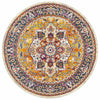Selje 607 Rust Multi Colour Transitional Bohemian Inspired Round Rug - Rugs Of Beauty