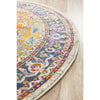 Selje 607 Rust Multi Colour Transitional Bohemian Inspired Round Rug - Rugs Of Beauty - 3