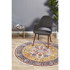 Selje 607 Rust Multi Colour Transitional Bohemian Inspired Round Rug - Rugs Of Beauty - 1