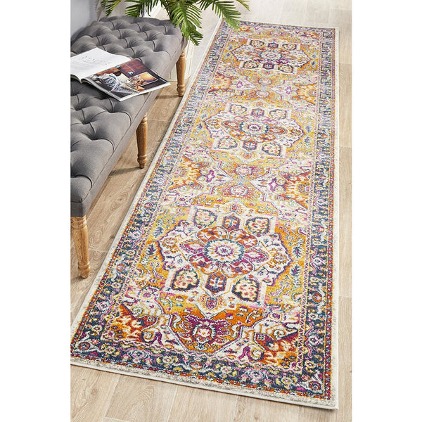 Selje 607 Rust Multi Colour Transitional Bohemian Inspired Runner Rug - Rugs Of Beauty - 1