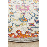 Selje 608 Multi Colour Transitional Bohemian Inspired Round Rug - Rugs Of Beauty - 2