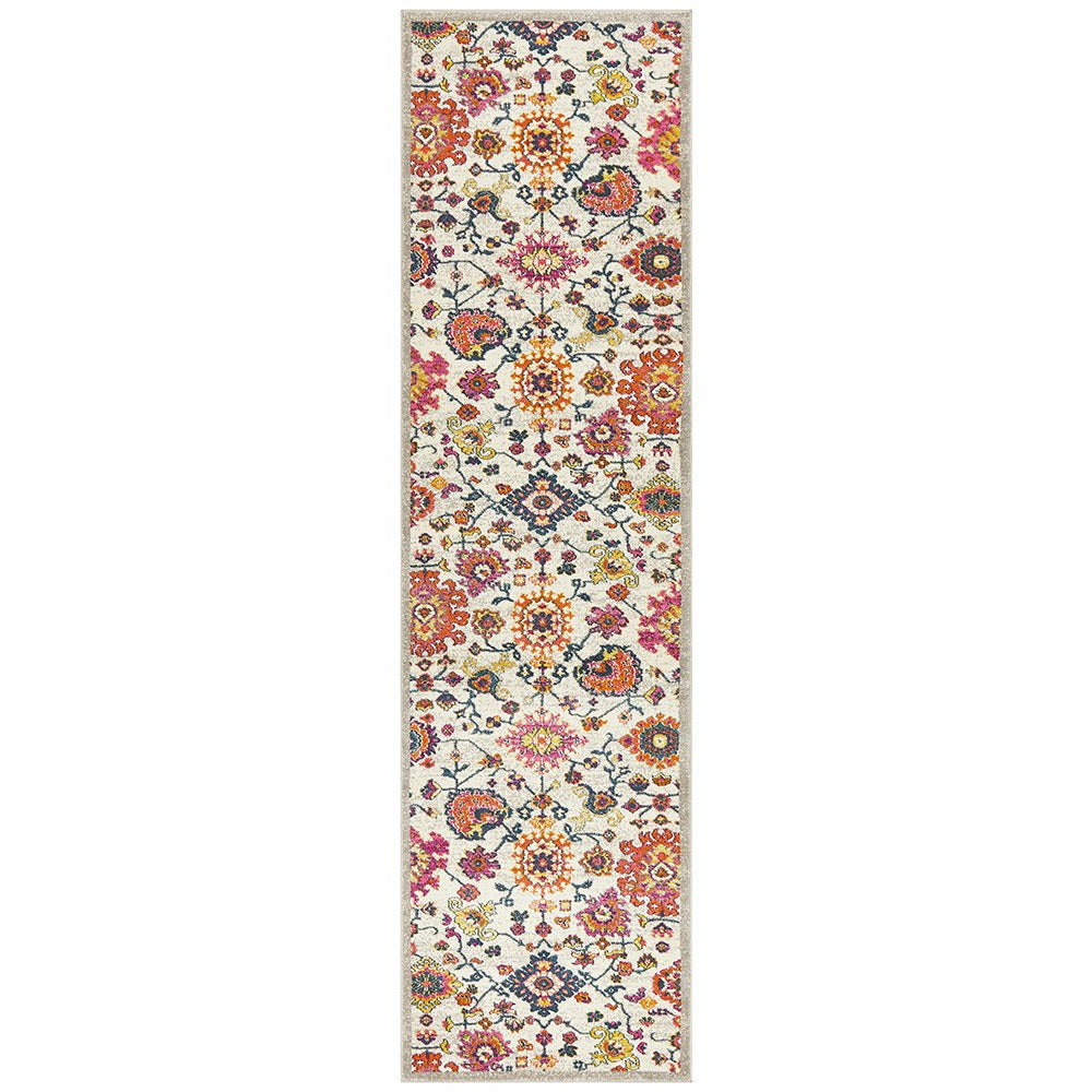 Selje 608 Multi Colour Transitional Bohemian Inspired Runner Rug - Rugs Of Beauty 