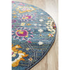Selje 610 Blue Rust Pink Transitional Bohemian Inspired Round Rug - Rugs Of Beauty - 3
