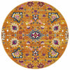 Selje 610 Rust Pink Multi Colour Transitional Bohemian Inspired Round Rug - Rugs Of Beauty 