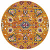 Selje 610 Rust Pink Multi Colour Transitional Bohemian Inspired Round Rug - Rugs Of Beauty 