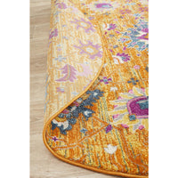 Selje 610 Rust Pink Multi Colour Transitional Bohemian Inspired Round Rug - Rugs Of Beauty - 6