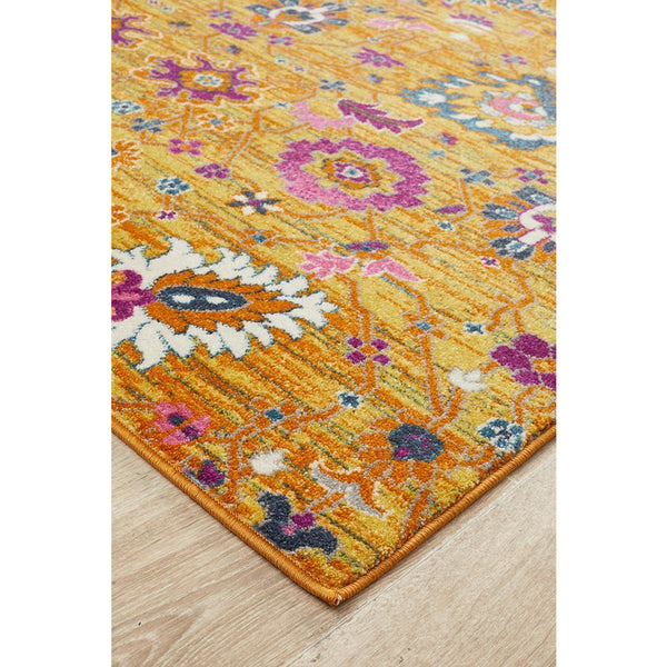 Selje 610 Rust Pink Multi Colour Transitional Bohemian Inspired Rug - Rugs Of Beauty - 2