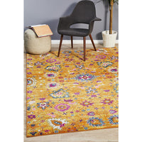 Selje 610 Rust Pink Multi Colour Transitional Bohemian Inspired Rug - Rugs Of Beauty - 1