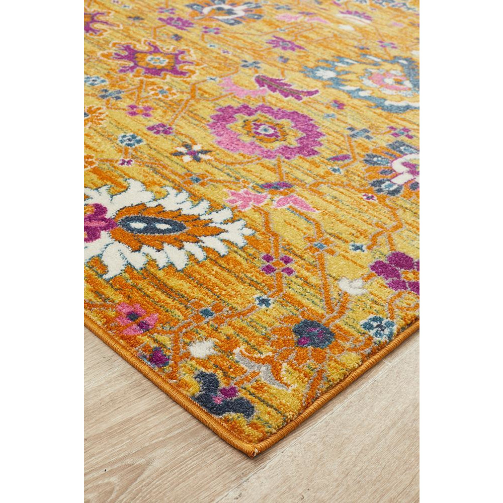 Selje 610 Rust Pink Multi Colour Transitional Bohemian Inspired Rug - Rugs Of Beauty - 2
