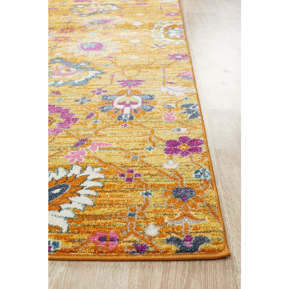 Selje 610 Rust Pink Multi Colour Transitional Bohemian Inspired Rug - Rugs Of Beauty - 3