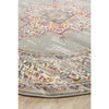 Selje 611 Grey Multi Coloured Transitional Bohemian Inspired Round Rug - Rugs Of Beauty - 2