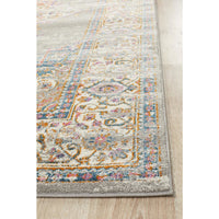Selje 611 Grey Multi Coloured Transitional Bohemian Inspired Rug - Rugs Of Beauty - 3