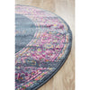 Selje 611 Navy Blue Multi Colour Transitional Bohemian Inspired Round Rug - Rugs Of Beauty - 3