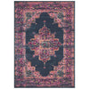 Selje 611 Navy Blue Multi Colour Transitional Bohemian Inspired Rug - Rugs Of Beauty
