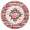 Selje 611 Pink Multi Colour Transitional Bohemian Inspired Round Rug - Rugs Of Beauty