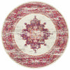 Selje 611 Pink Multi Colour Transitional Bohemian Inspired Round Rug - Rugs Of Beauty