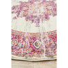Selje 611 Pink Multi Colour Transitional Bohemian Inspired Round Rug - Rugs Of Beauty - 4