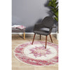 Selje 611 Pink Multi Colour Transitional Bohemian Inspired Round Rug - Rugs Of Beauty - 1
