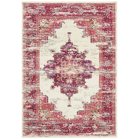 Selje 611 Pink Multi Colour Transitional Bohemian Inspired Rug - Rugs Of Beauty
