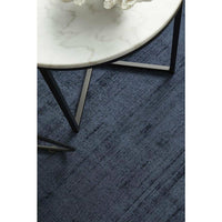 Caen Denim Blue Modern Hand Loomed Viscose Rug - Rugs Of Beauty - 3