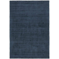 Caen Denim Blue Modern Hand Loomed Viscose Rug - Rugs Of Beauty - 1
