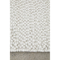 Hampshire 4722 White Patterned Modern Polyester Cotton Rug - Rugs Of Beauty - 3