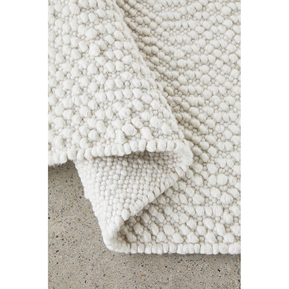 Hampshire 4722 White Patterned Modern Polyester Cotton Rug - Rugs Of Beauty - 6