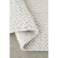 Hampshire 4722 White Patterned Modern Polyester Cotton Rug - Rugs Of Beauty - 6