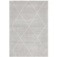Boden 781 Silver Grey Contemporary Plush Geometric Rug - Rugs Of Beauty - 1