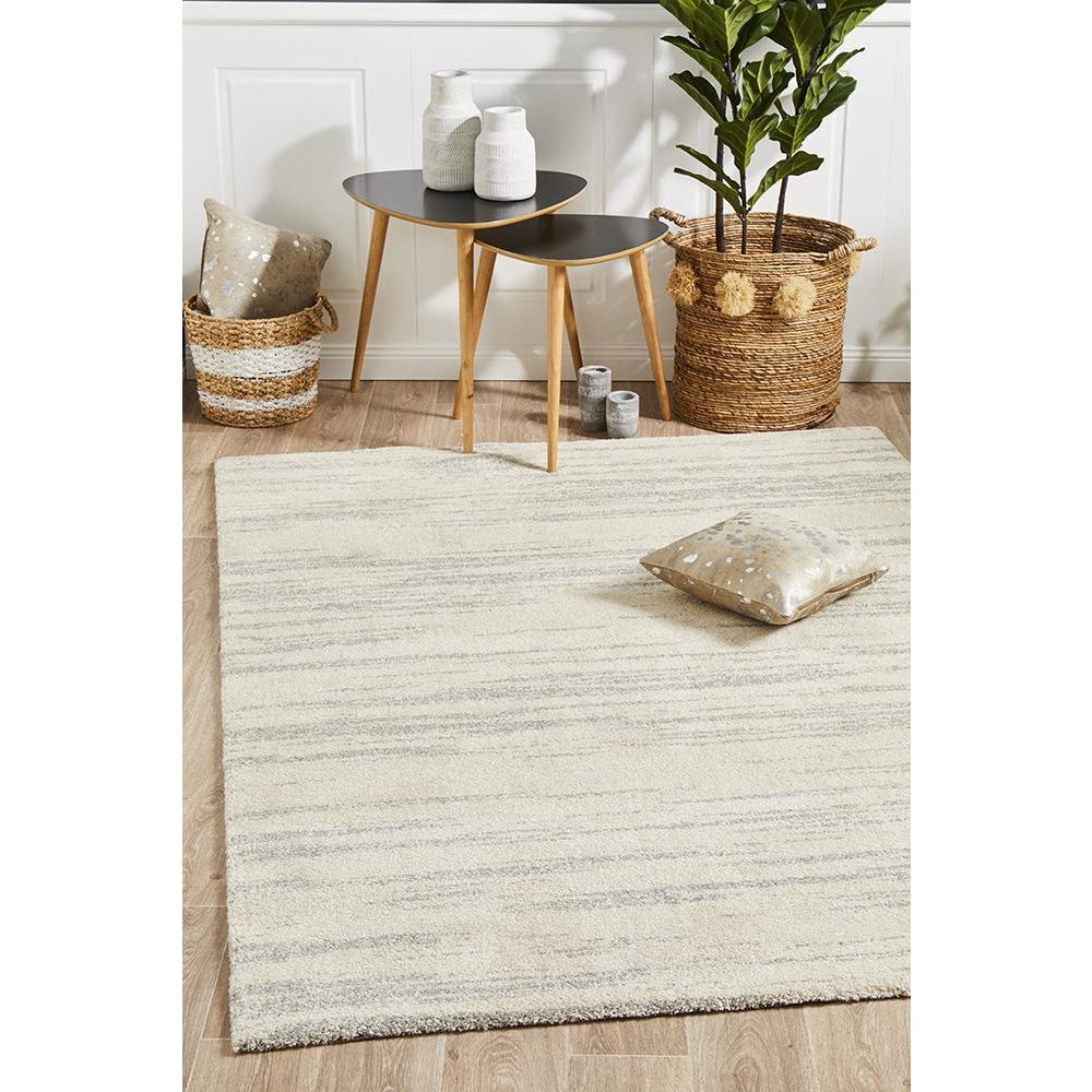 Boden 783 Silver Grey Beige Contemporary Plush Geometric Rug - Rugs Of Beauty - 2