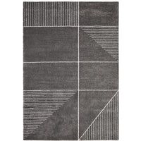 Boden 785 Charcoal Grey Contemporary Plush Geometric Rug - Rugs Of Beauty - 1