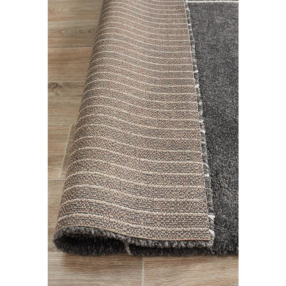 Boden 785 Charcoal Grey Contemporary Plush Geometric Rug - Rugs Of Beauty - 7