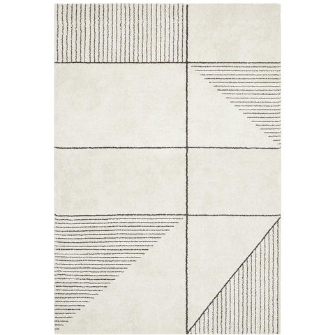 Boden 785 Ivory Contemporary Plush Geometric Rug - Rugs Of Beauty - 1