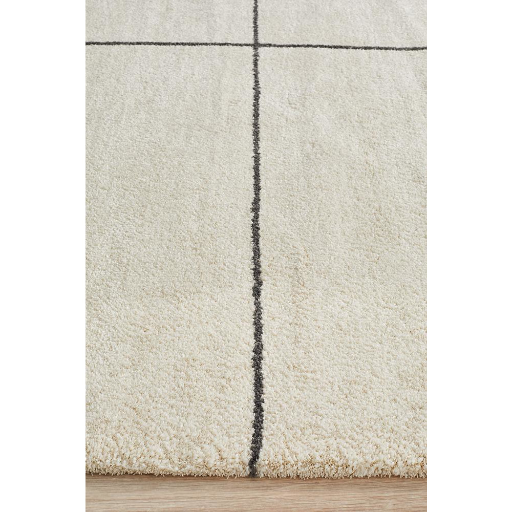 Boden 785 Ivory Contemporary Plush Geometric Rug - Rugs Of Beauty - 5