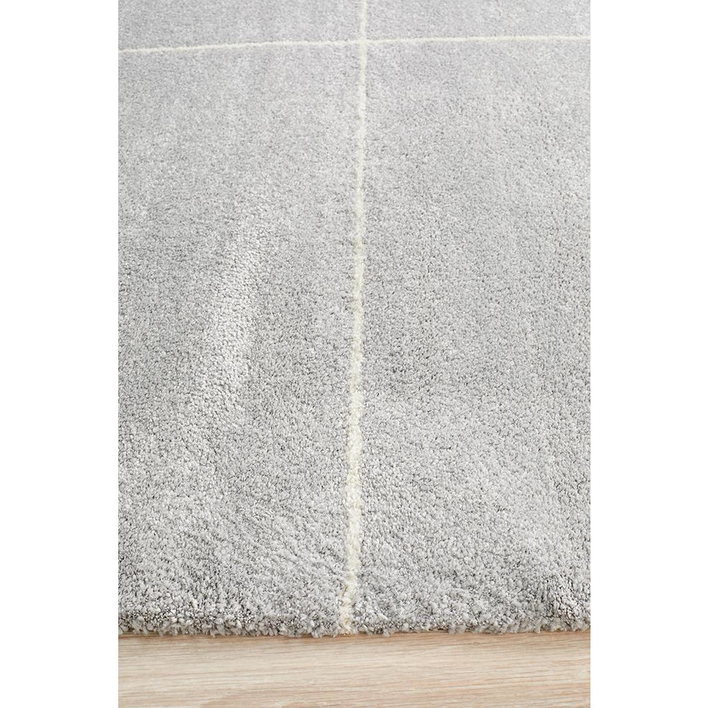 Boden 785 Silver Grey Contemporary Plush Geometric Rug - Rugs Of Beauty - 5
