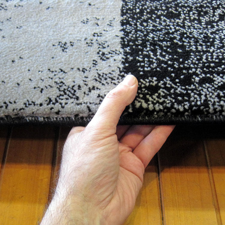 Grantham 1475 Black Grey Patterned Modern Rug - Rugs Of Beauty - 6