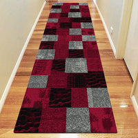 Grantham 1475 Red Black Grey Patterned Modern Rug - Rugs Of Beauty - 7